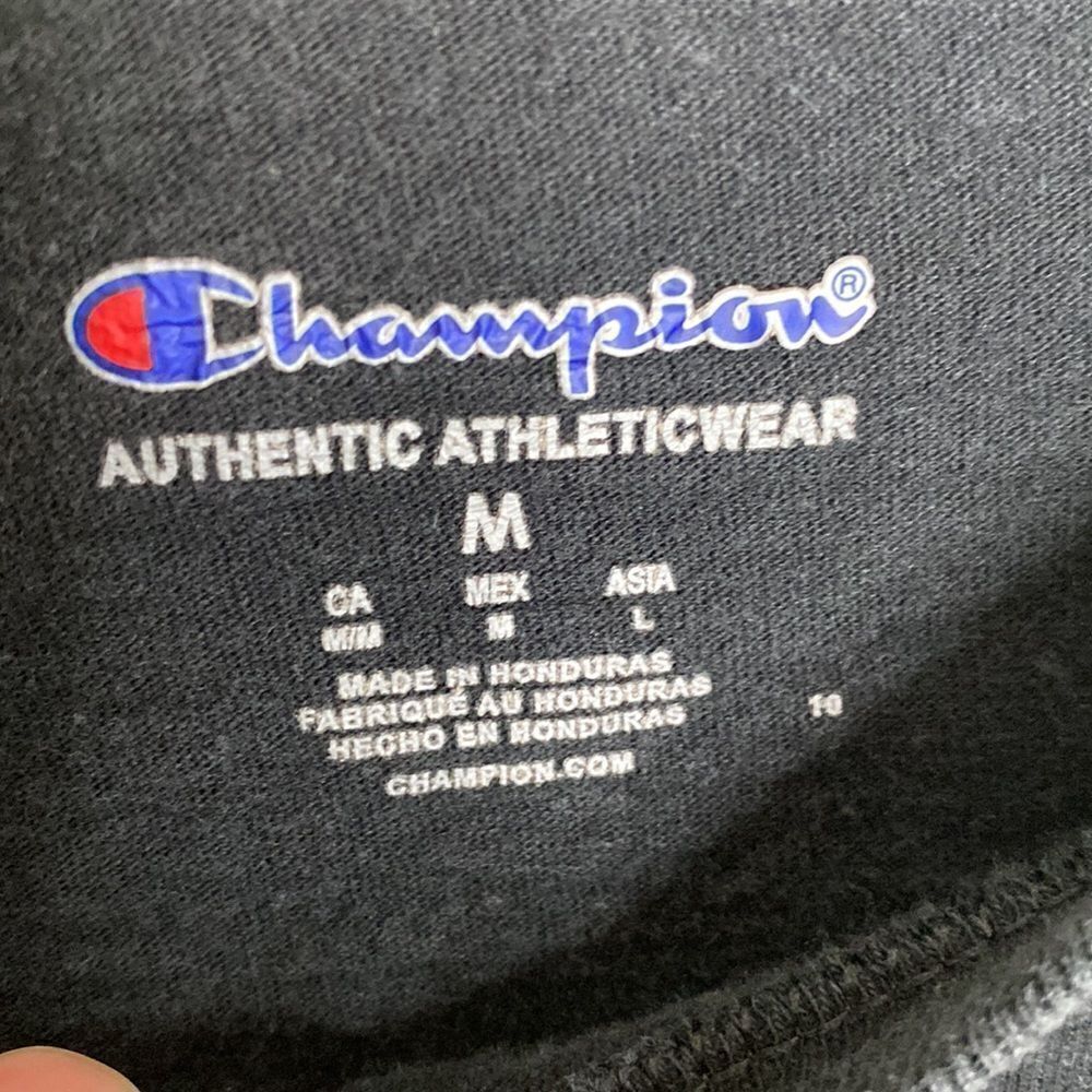CHAMPIOMen’s Black T Shirt with Front and Back Print Size M - Picture 2 of 3